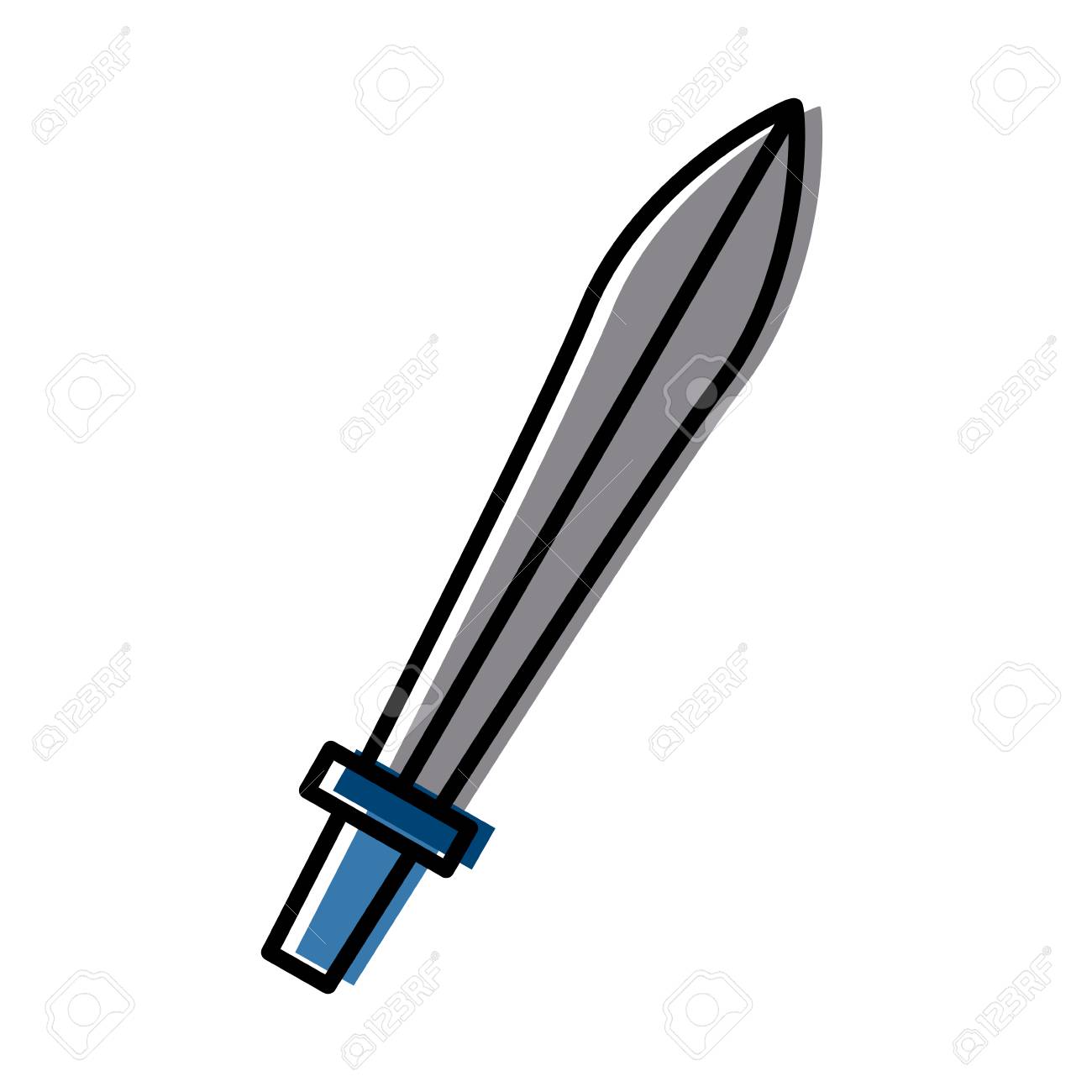 剣骨アンティーク武器アイコンベクトルイラストグラフィックデザインのイラスト素材 ベクタ Image