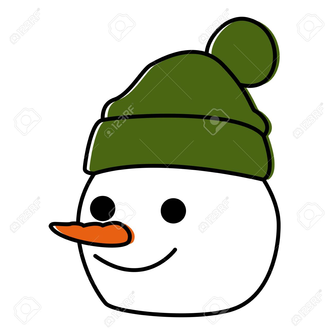 雪だるま冬漫画アイコン ベクトル イラスト グラフィック デザインのイラスト素材 ベクタ Image