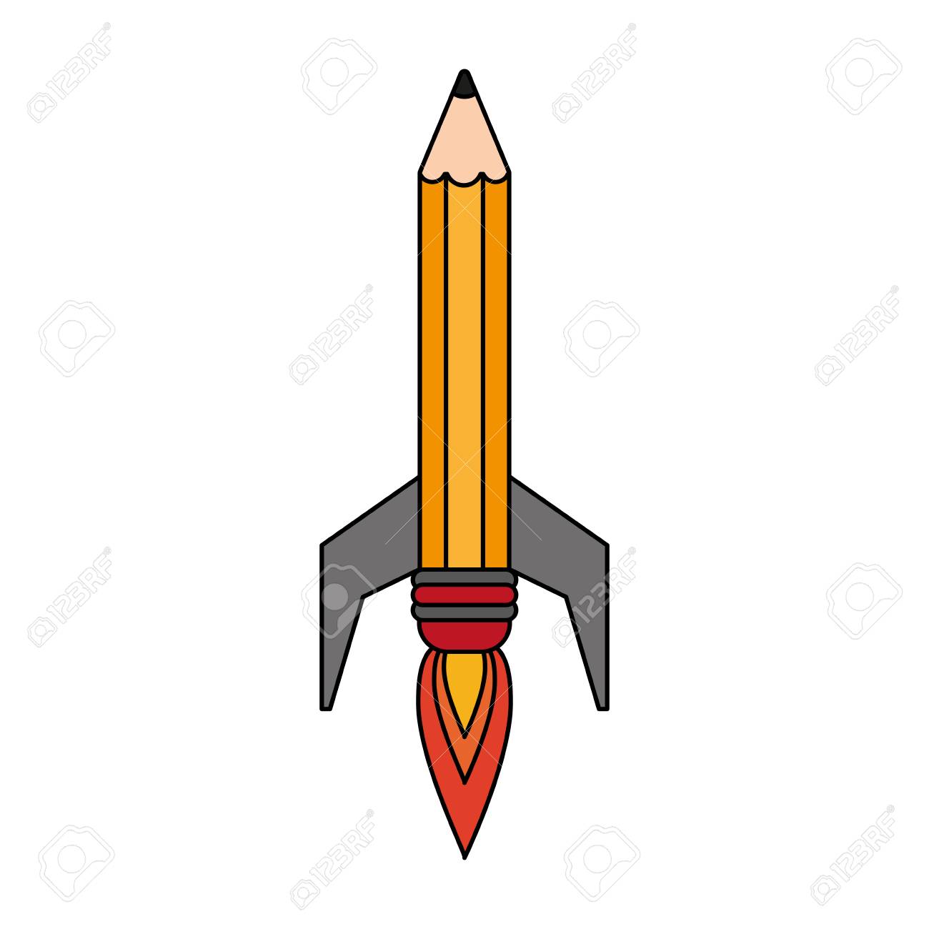 ロケット鉛筆記号アイコンベクトルイラストグラフィックデザインのイラスト素材 ベクタ Image ロケット鉛筆記号アイコンベクトルイラストグラフィックデザインのイラスト素材 ベクタ Image
