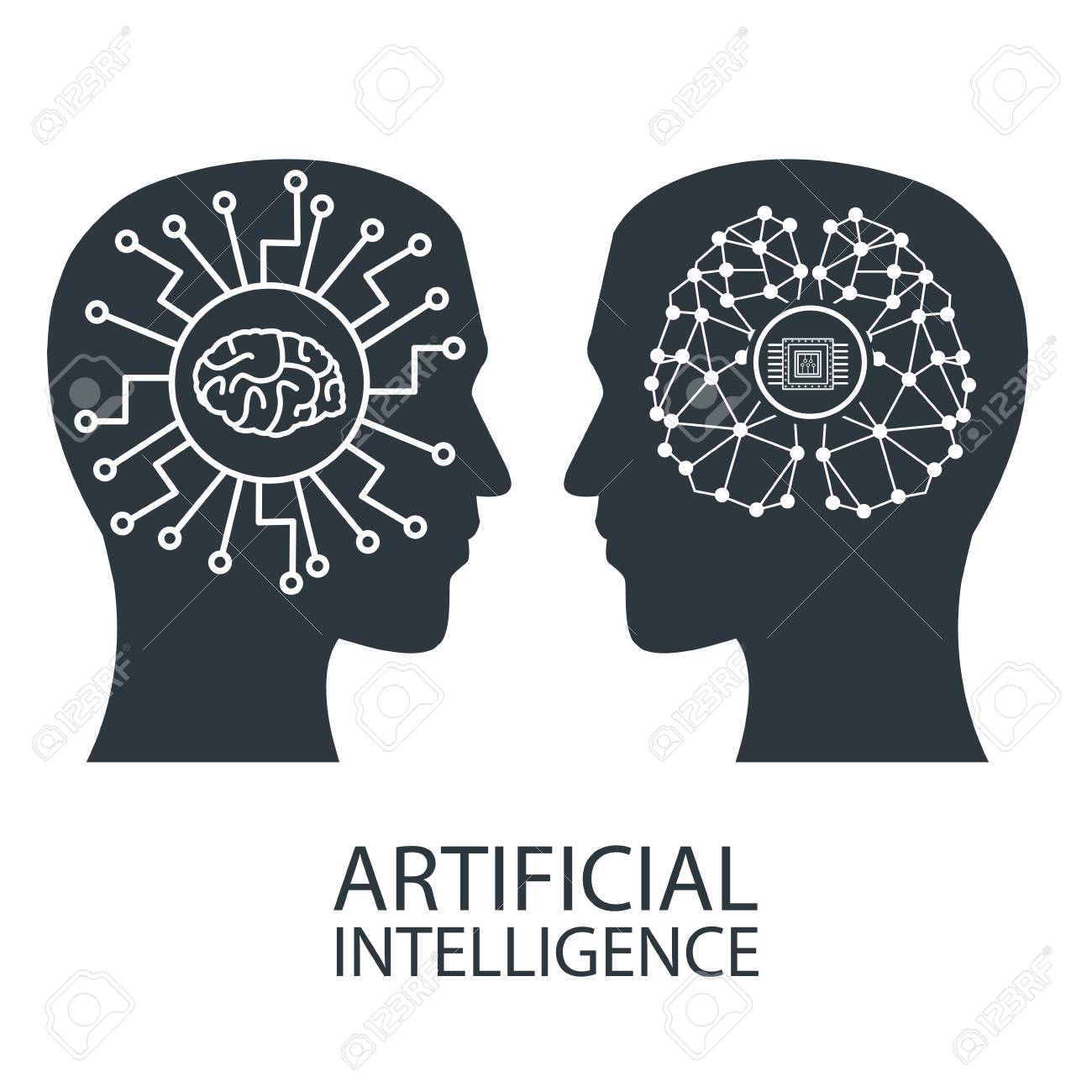 ロボット人工知能アイコンベクトルイラストグラフィックデザイン のイラスト素材 ベクタ Image