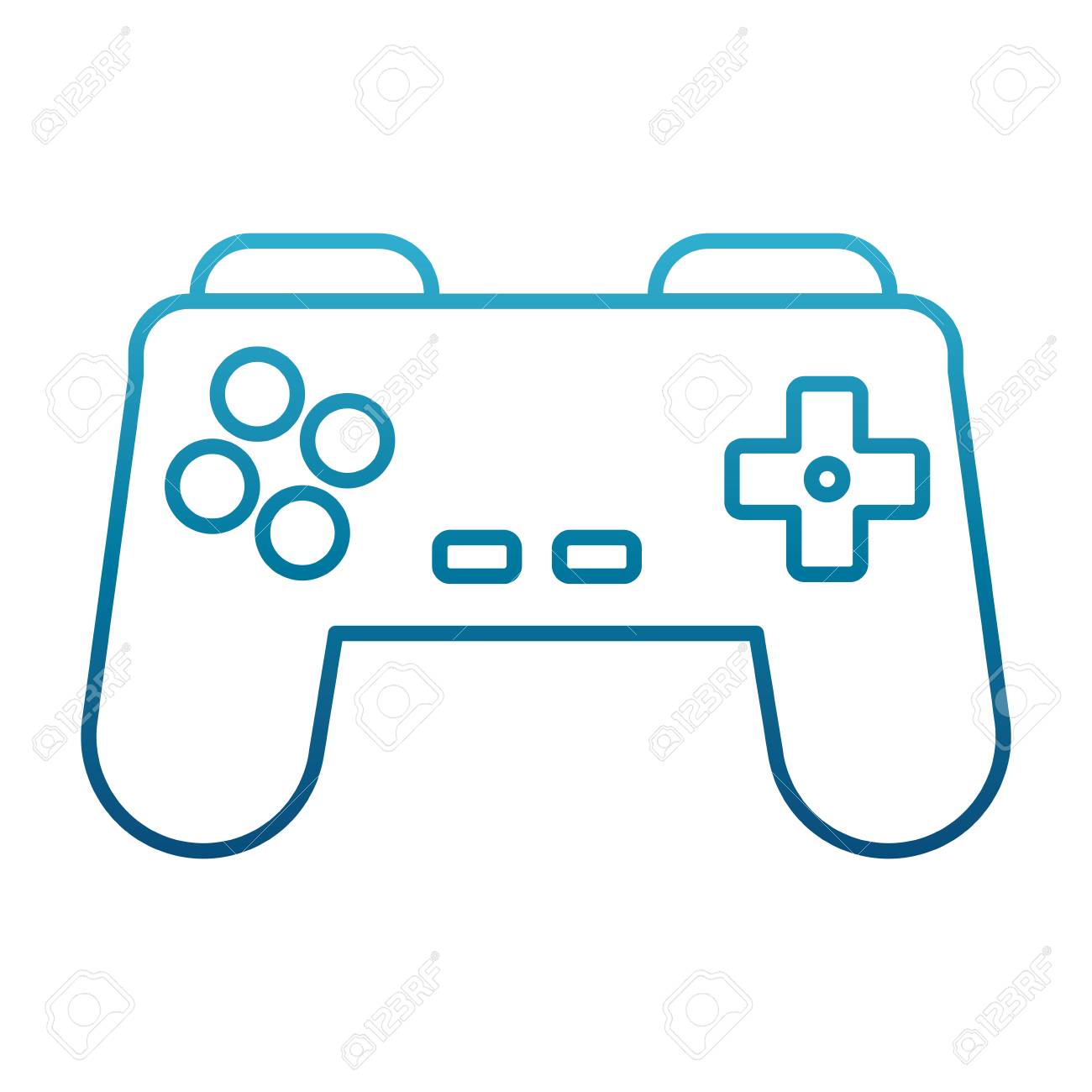 ゲームパッドビデオゲームシンボルアイコンベクトルイラストグラフィックデザインのイラスト素材 ベクタ Image