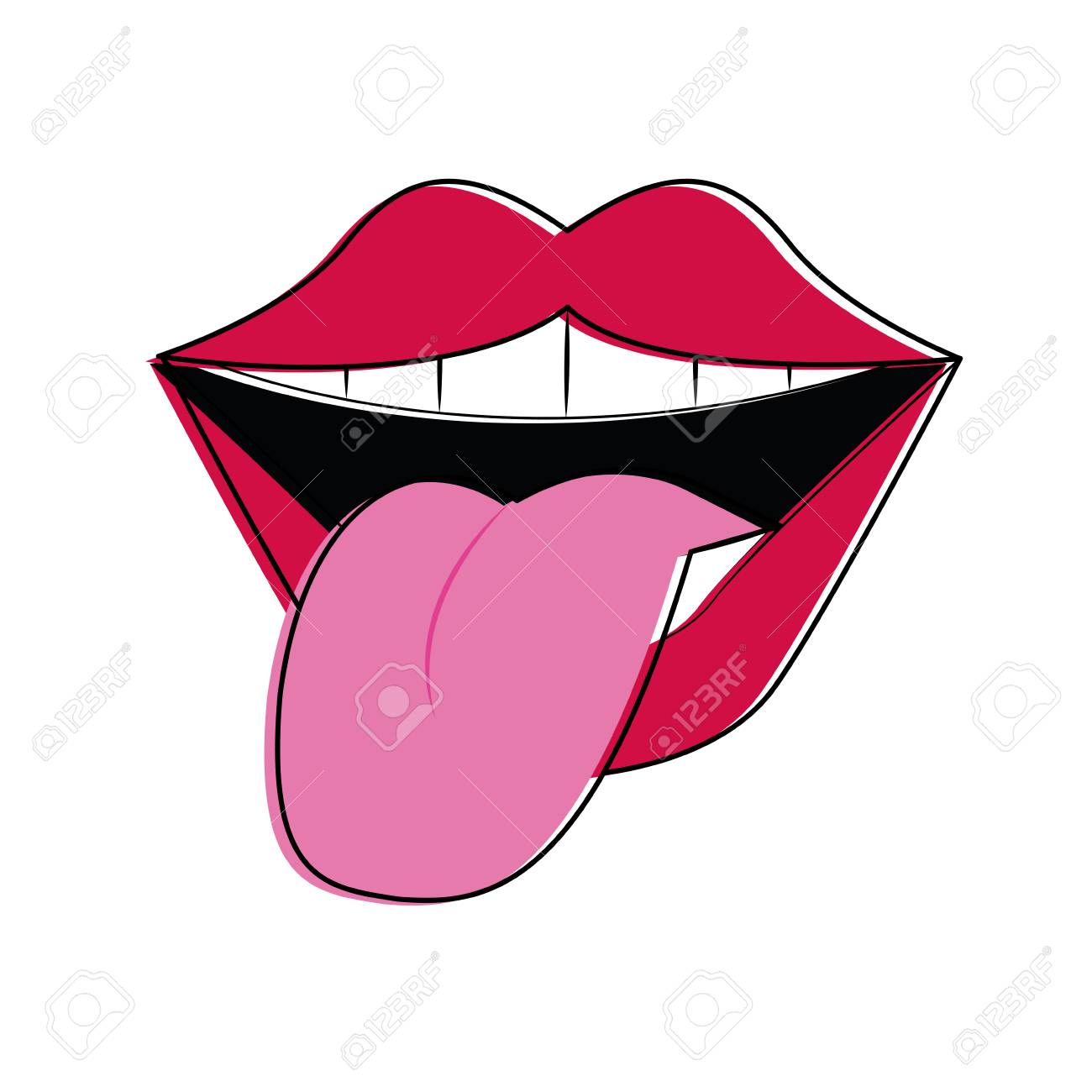 Tongue Out Pop Art Icon Vector Illustration Graphic Design Royalty Free Cliparts Vectors And Stock Illustration Image 93725286
