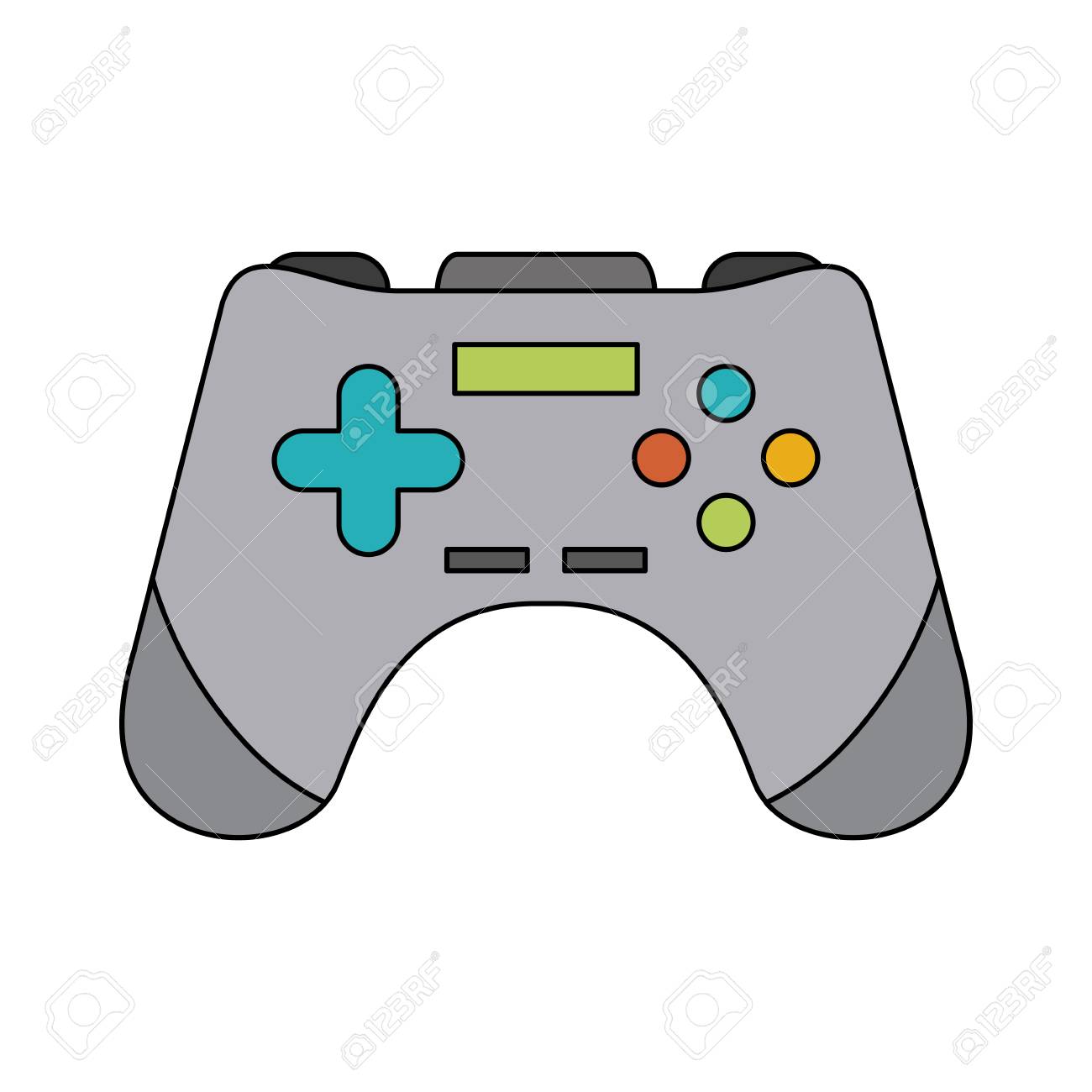 ビデオゲームアイコンベクトルイラストグラフィックデザインのためのゲームパッドのイラスト素材 ベクタ Image