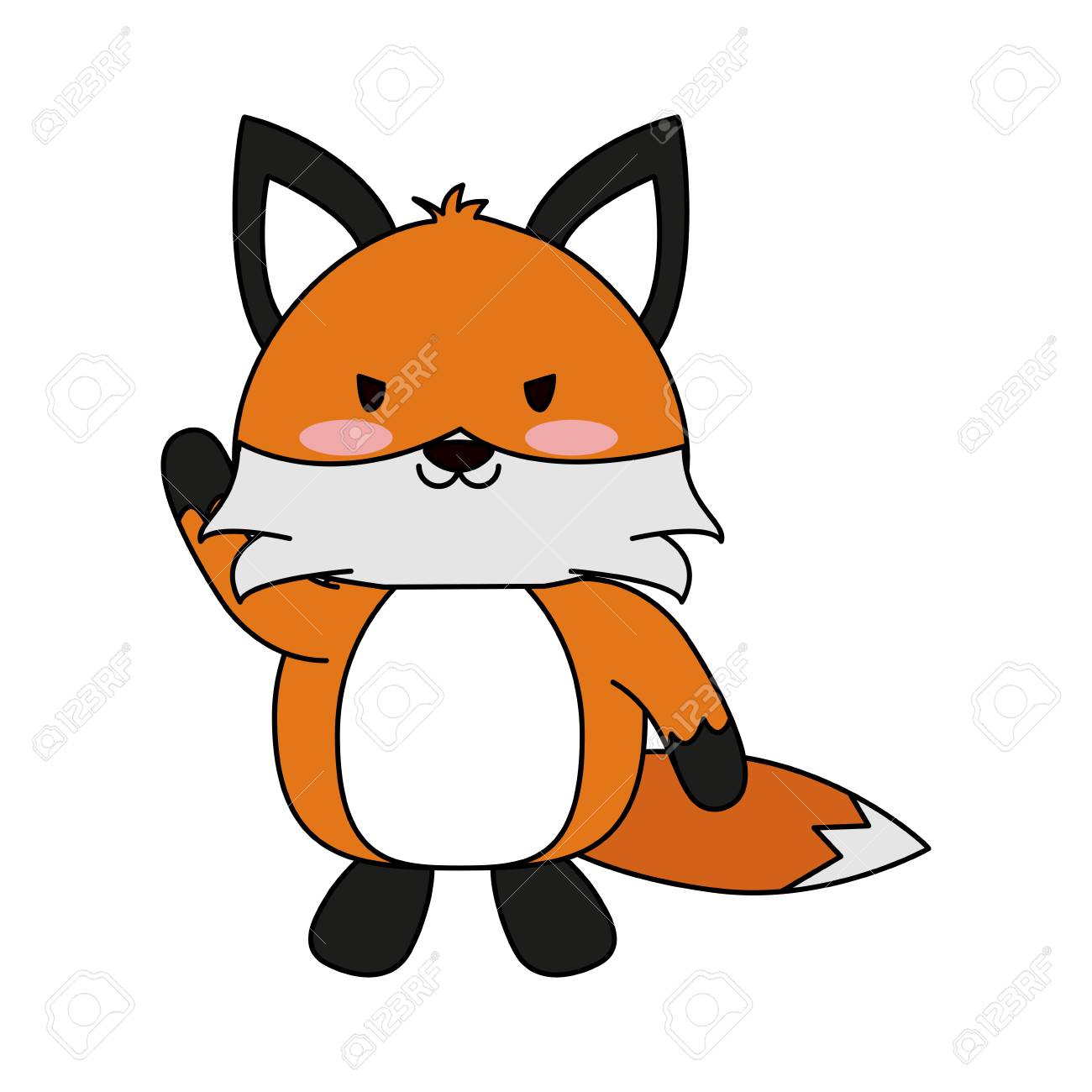 かわいいキツネ漫画アイコンベクトルイラストグラフィックデザイン のイラスト素材 ベクタ Image