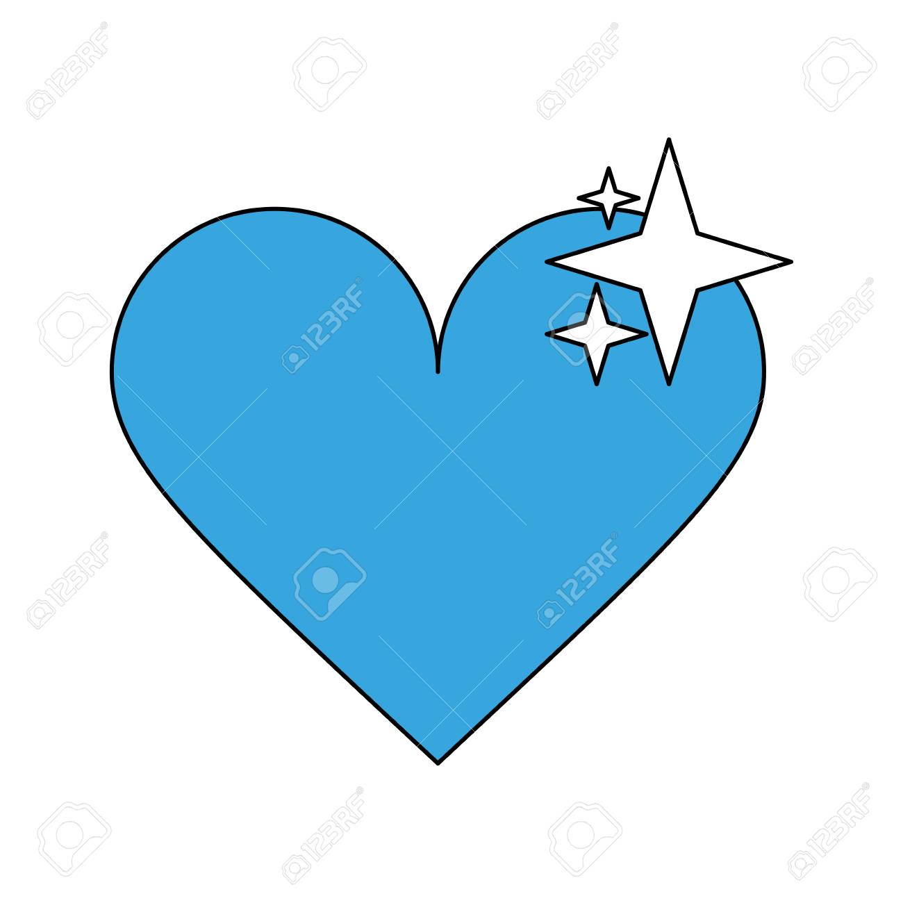 星のピクセル化されたビデオゲームアイコンベクトルイラストグラフィックデザインのハートのイラスト素材 ベクタ Image