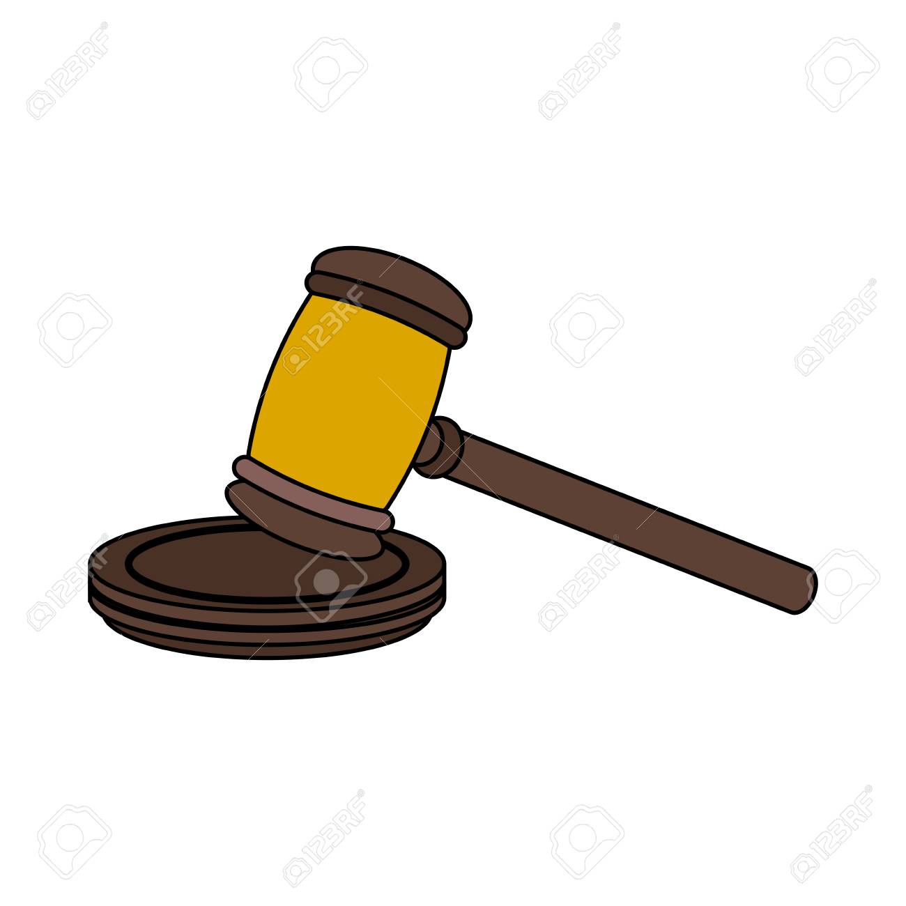 justice gavel symbol vector