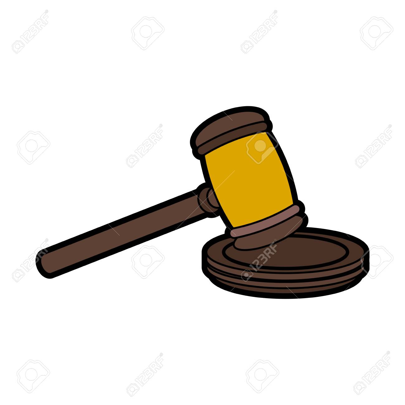 justice gavel symbol vector