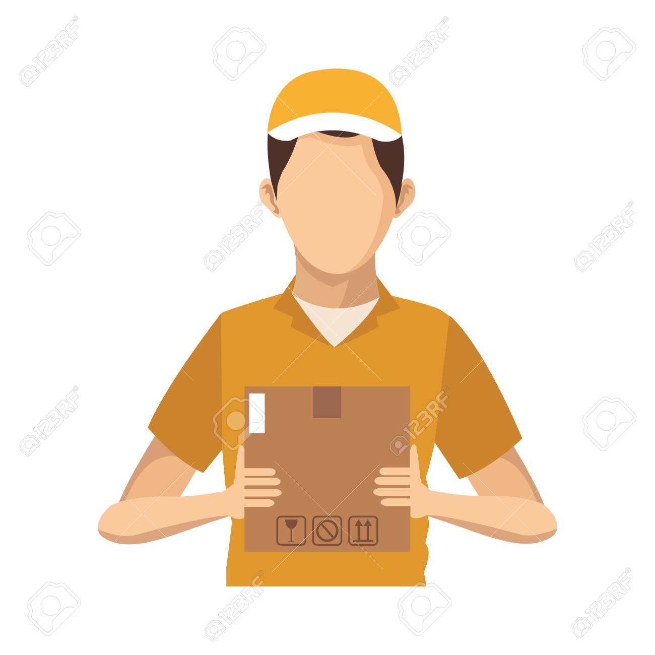 箱ベクトルイラストグラフィックデザインと宅配便のイラスト素材 ベクタ Image