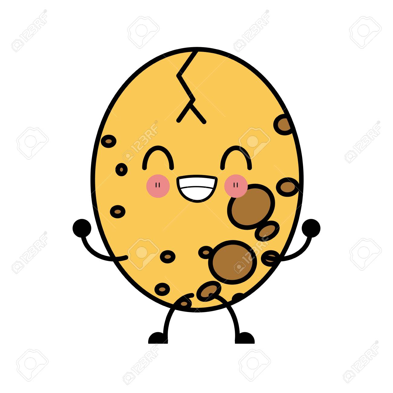 Quail Eggs Food Cute Kawaii Cartoon Icon Vector Illustration Stock Quail Eggs Food Cute Kawaii Cartoon Icon Vector Illustration Stock