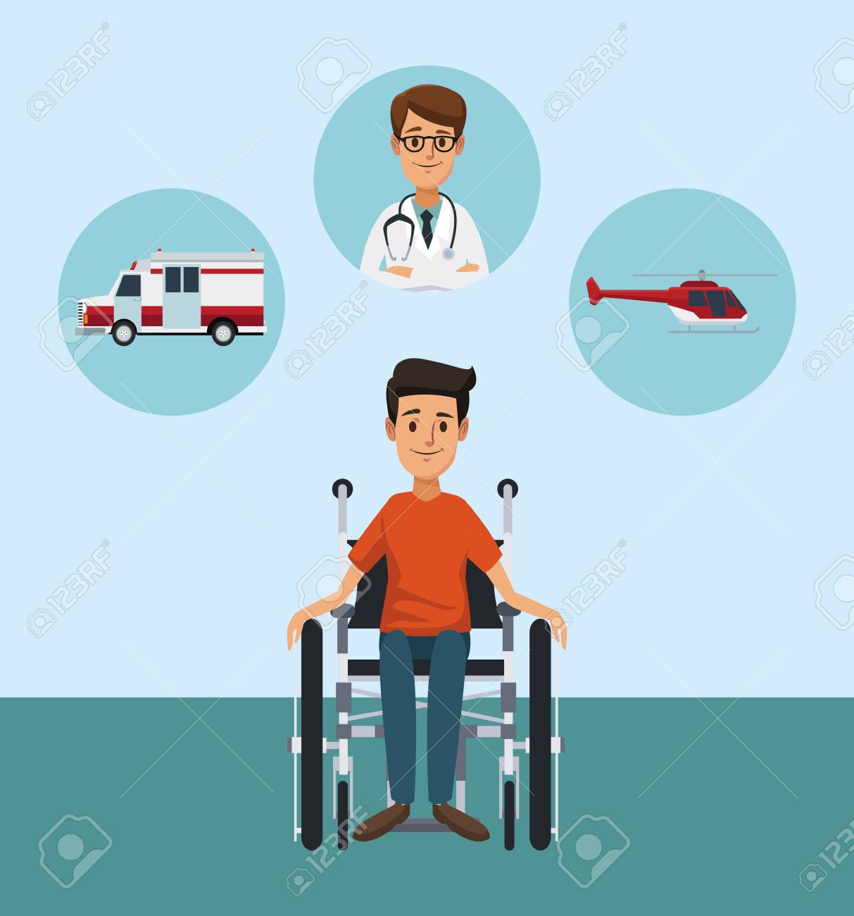 patient with round medical