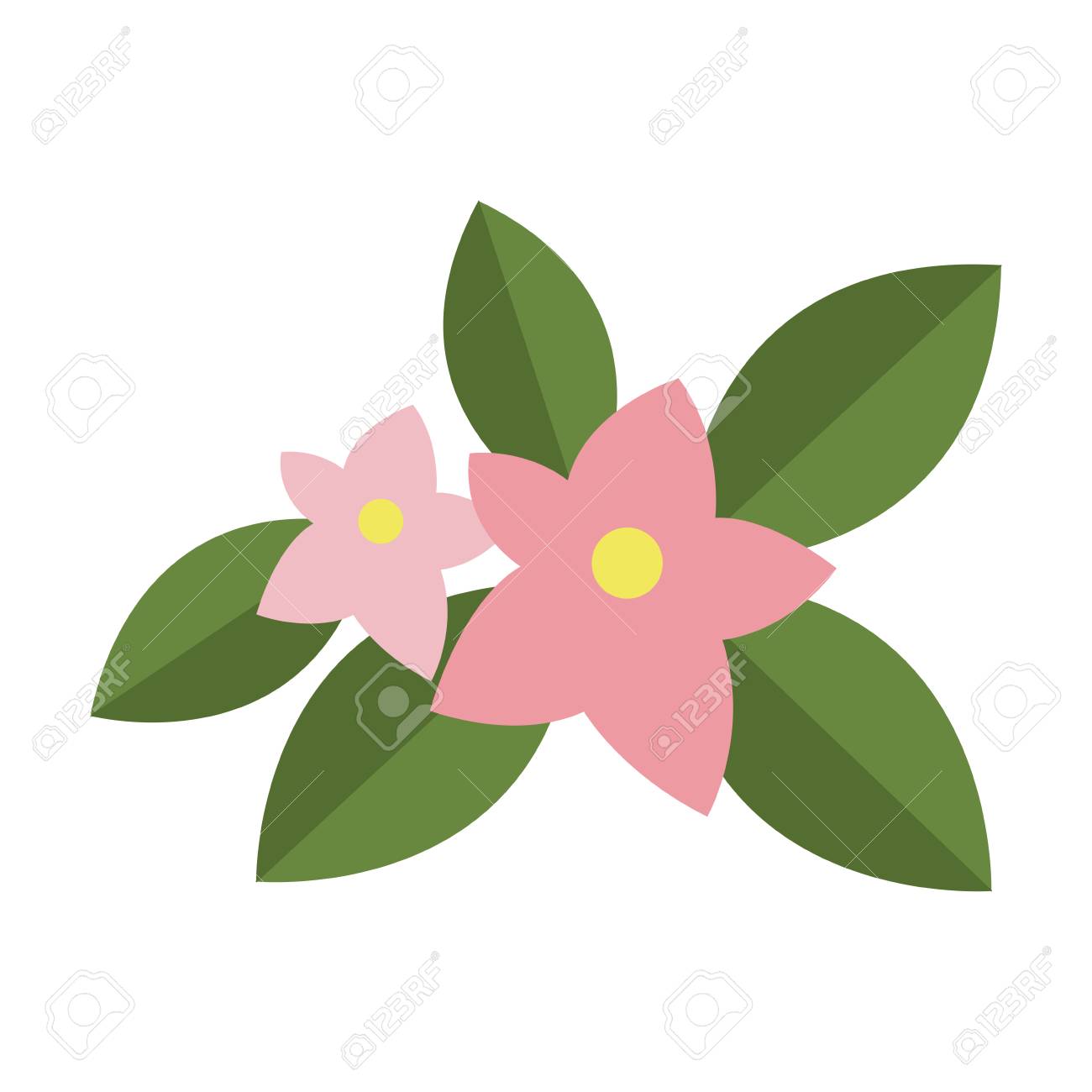 Beautiful flowers cartoon vector illustration graphic design