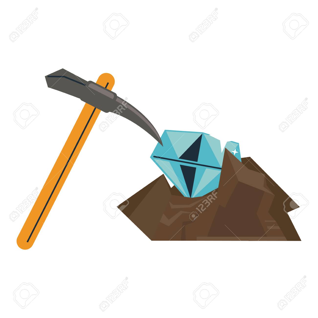 다이아몬드 채굴 및 벡터 일러스트 그래픽 디자인 선택 로열티 무료 사진, 그림, 이미지 그리고 스톡포토그래피. Image  127664500