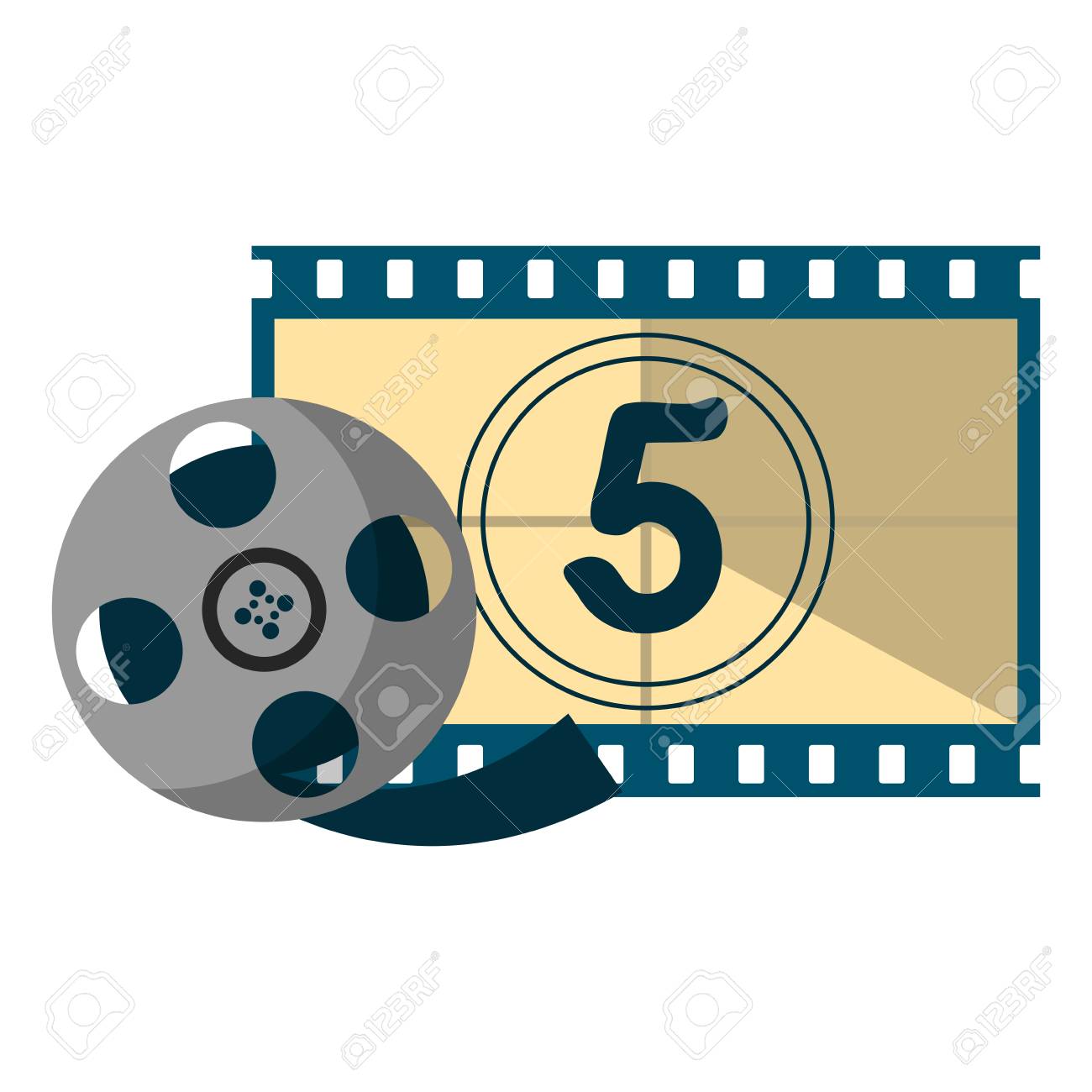 Cinema And Movies Entertainment Reel And Screen Projector Vector Royalty Free Cliparts Vectors And Stock Illustration Image