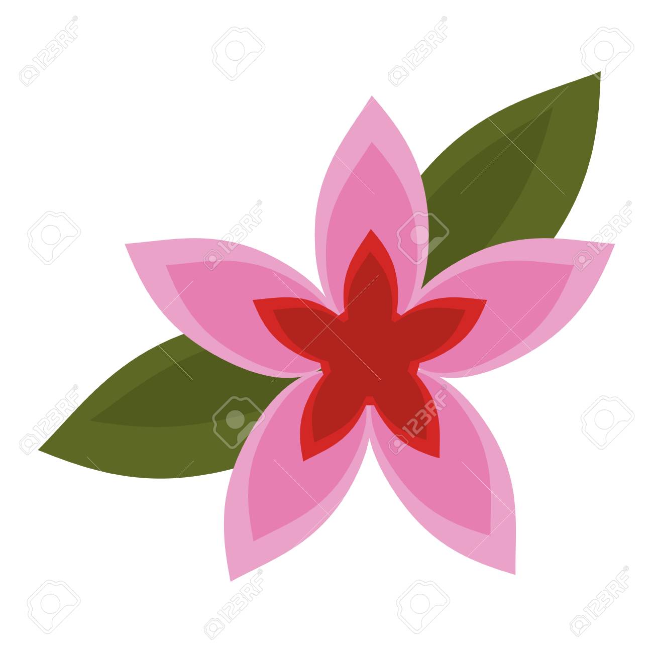 Beautiful flower cartoon isolated vector illustration graphic..