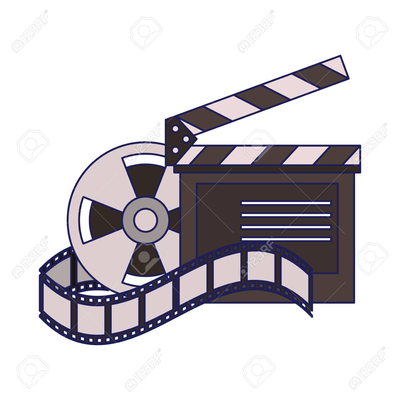Cinema Equipment And Movies Cartoons Vector Illustration Graphic Royalty Free Cliparts Vectors And Stock Illustration Image