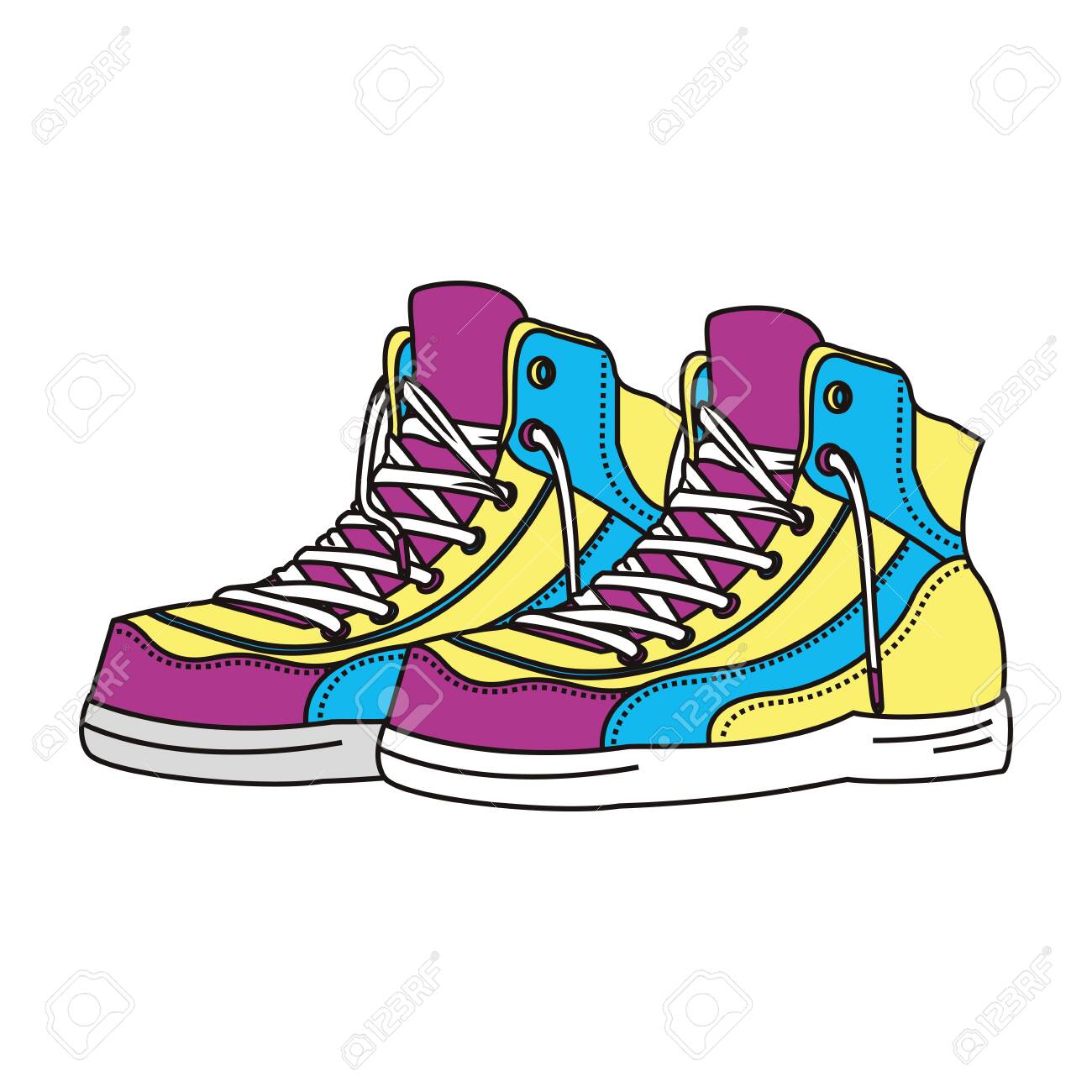cartoon shoes vector