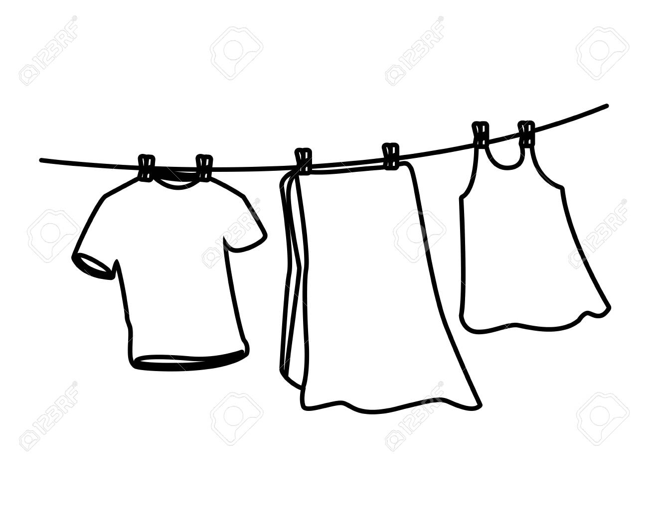 clothes black and white