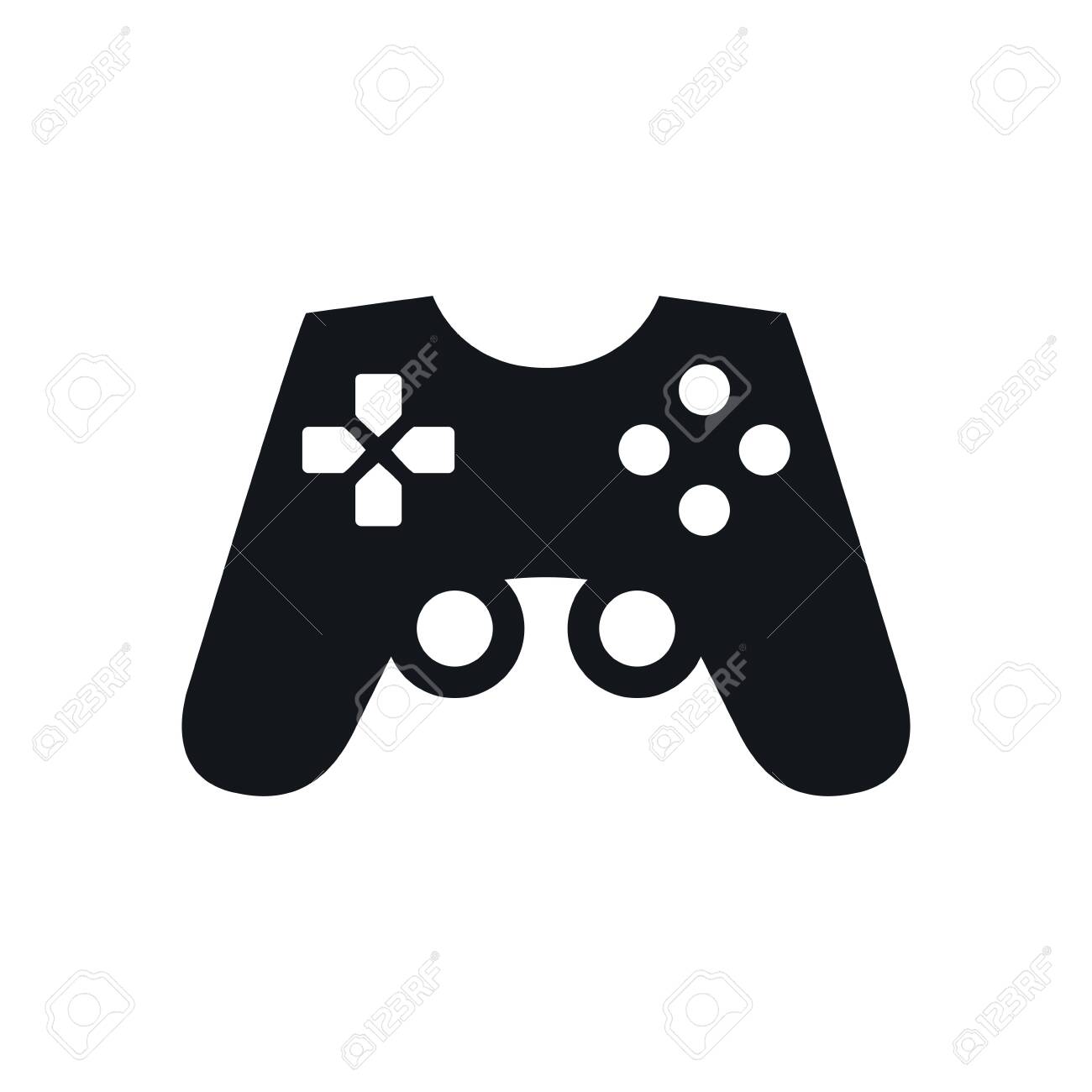 Playing video game.ai Royalty Free Stock SVG Vector and Clip Art