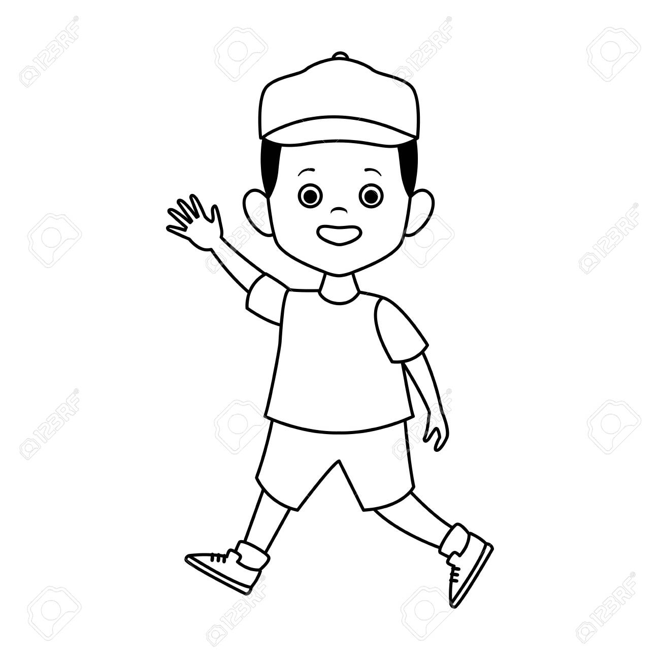 Cartoon Happy Boy Wearing A Cap And Waving Over White Background, Vector Illustration Royalty Free SVG, Cliparts, Vectors, And Stock Illustration. Image 135774552. Cartoon Happy Boy Wearing A Cap And Waving Over White Background, Vector Illustration Royalty Free SVG, Cliparts, Vectors, And Stock Illustration. Image 135774552.