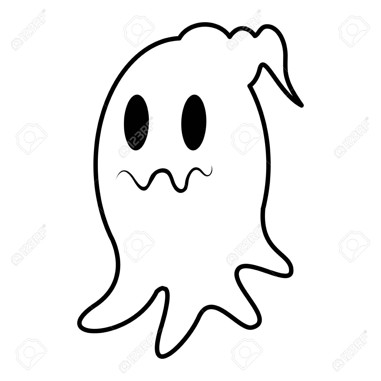 halloween ghost floating character icon 4161049 Vector Art at Vecteezy