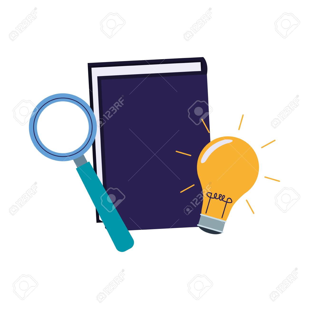 book magnifying glass with light