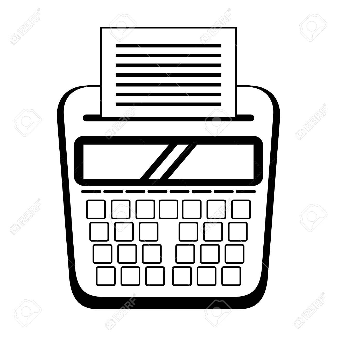 영수증 만화 벡터 일러스트 그래픽 디자인 개인 금융 계산기 로열티 무료 사진, 그림, 이미지 그리고 스톡포토그래피. Image  138591054