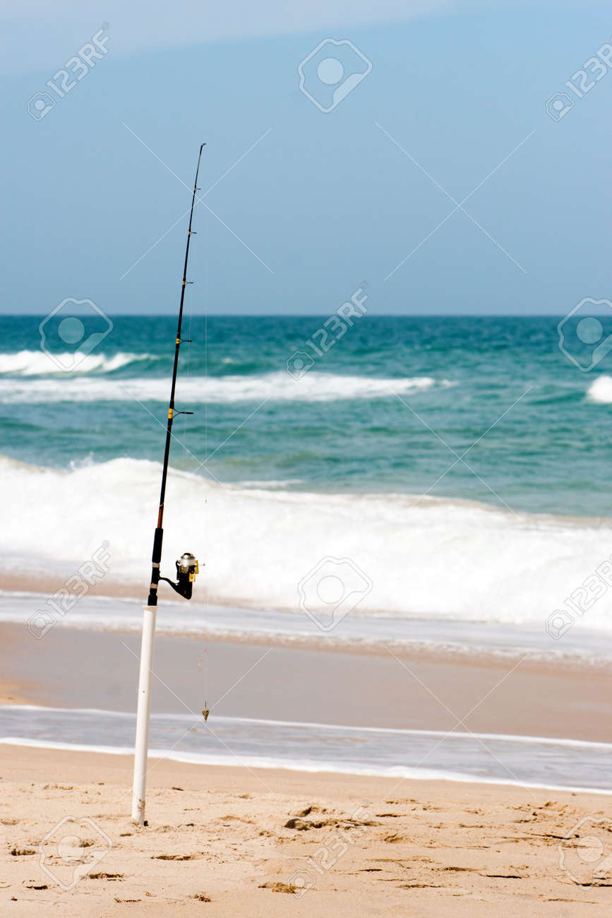 beach fishing pole