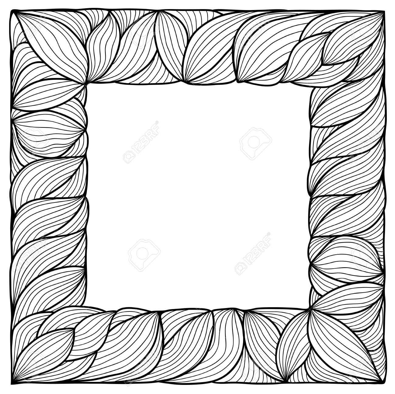 artistic hand drawn square