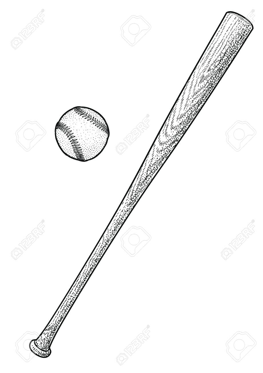 野球バット ボールイラスト ドローイング 彫刻 インク 線画 ベクトルのイラスト素材 ベクタ Image 野球バット ボールイラスト ドローイング 彫刻 インク 線画 ベクトルのイラスト素材 ベクタ Image