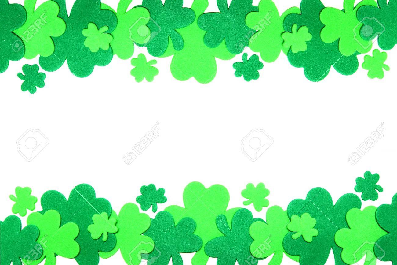 セント パトリックス デーのシャムロックの境界線 の写真素材 画像素材 Image