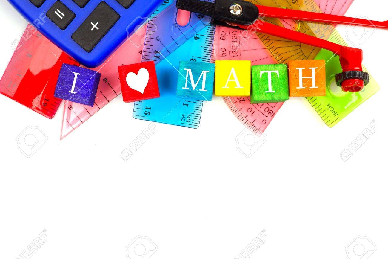 i heart math toy blocks with a math themed school supplies top