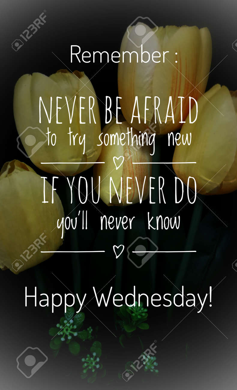 Flowers Image With Wordings Or Quotes For Happy Wednesday Stock Photo,  Picture and Royalty Free Image. Image 159237451., image size:790x1300
