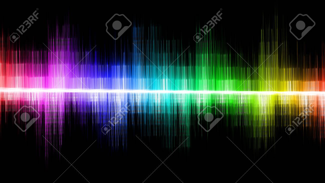 音波抽象的なライン背景のカラフルです の写真素材 画像素材 Image 8671
