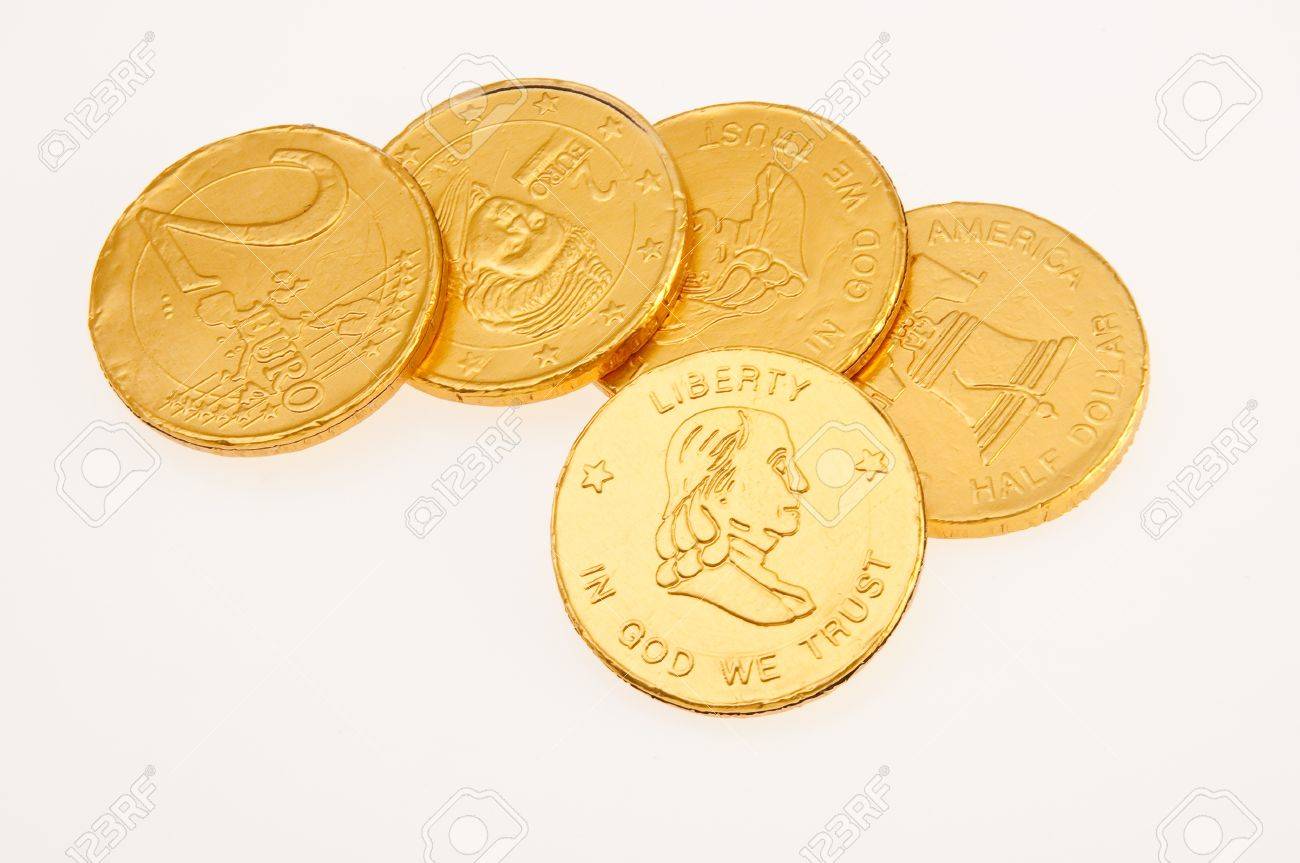 황금 초콜릿 동전 로열티 무료 사진, 그림, 이미지 그리고 스톡포토그래피. Image 11464253