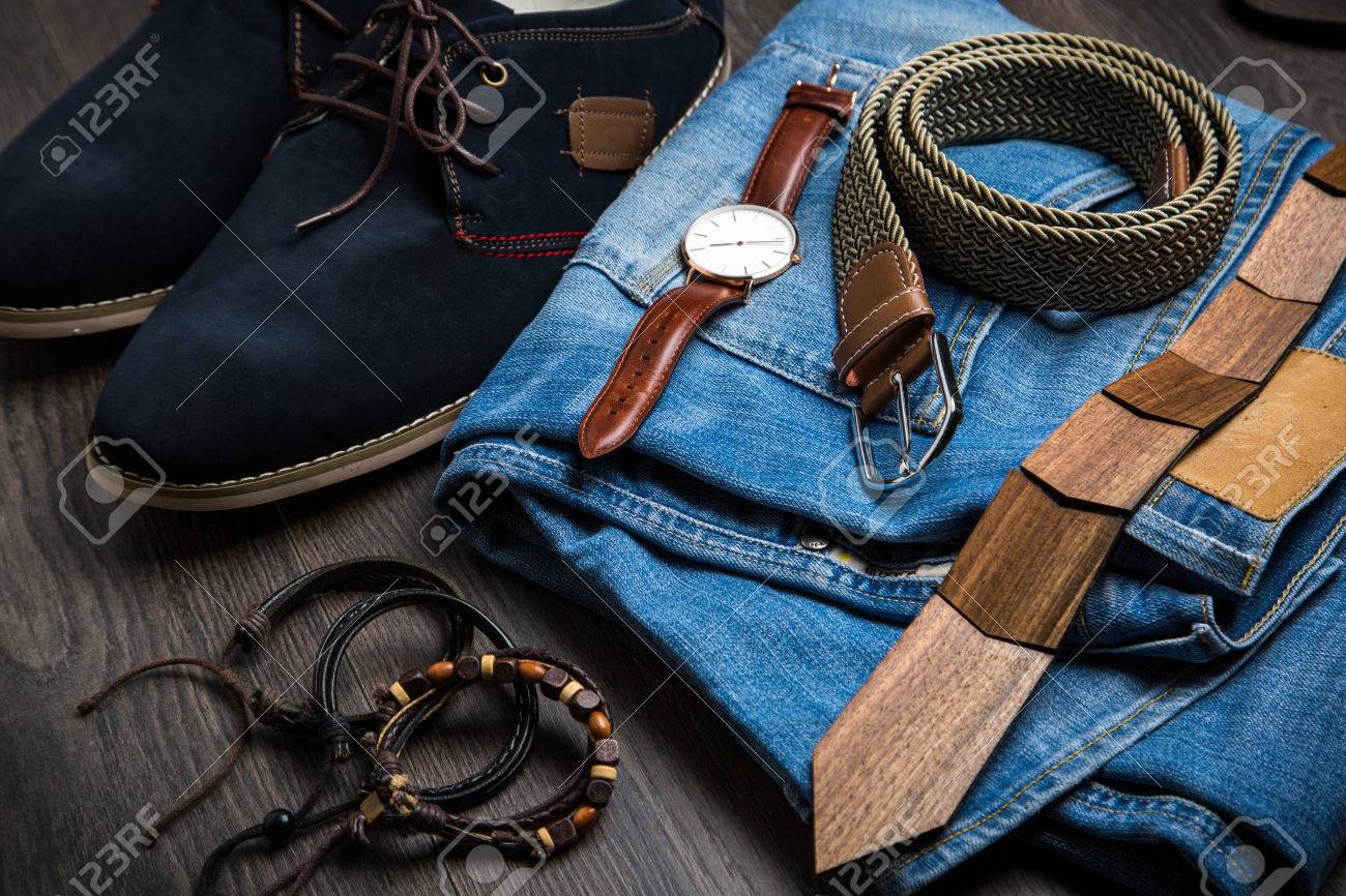 Hipster male modern accesoriess on wooden background - 69030772 Hipster male modern accesoriess on wooden background - 69030772