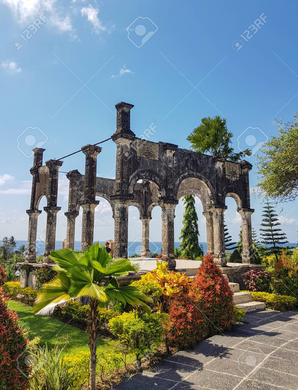 Taman Ujung Water Palace Scenery In Baliindonesia