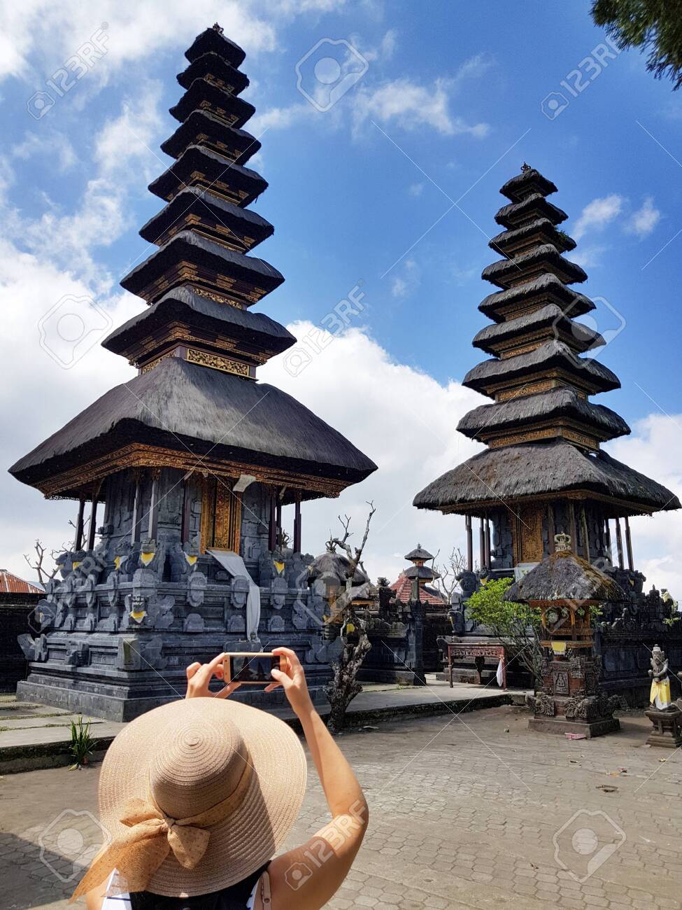 Temple Pura Ulundanu Batur In Kintamani Area In Bali Stock Photo