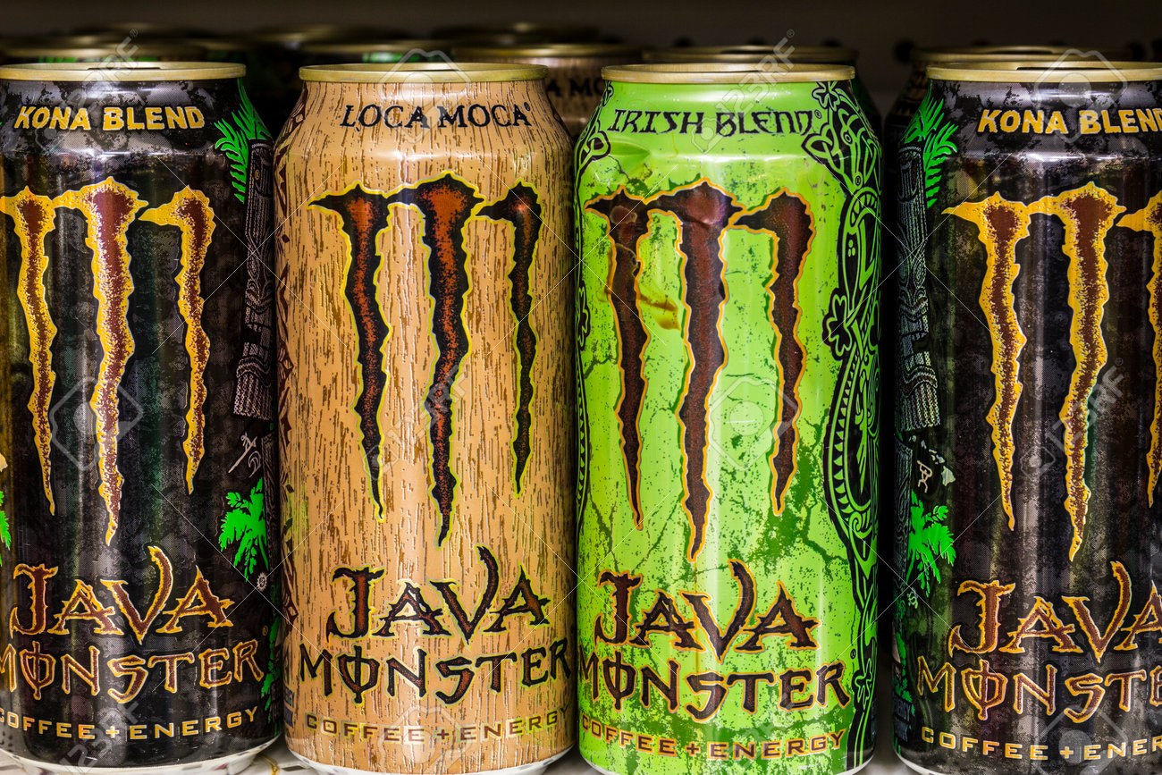 Indianapolis - Circa August 2016: Monster Beverage Display. Monster Corporation manufactures energy drinks including Monster Energy II - 61167915 Indianapolis - Circa August 2016: Monster Beverage Display. Monster Corporation manufactures energy drinks including Monster Energy II - 61167915