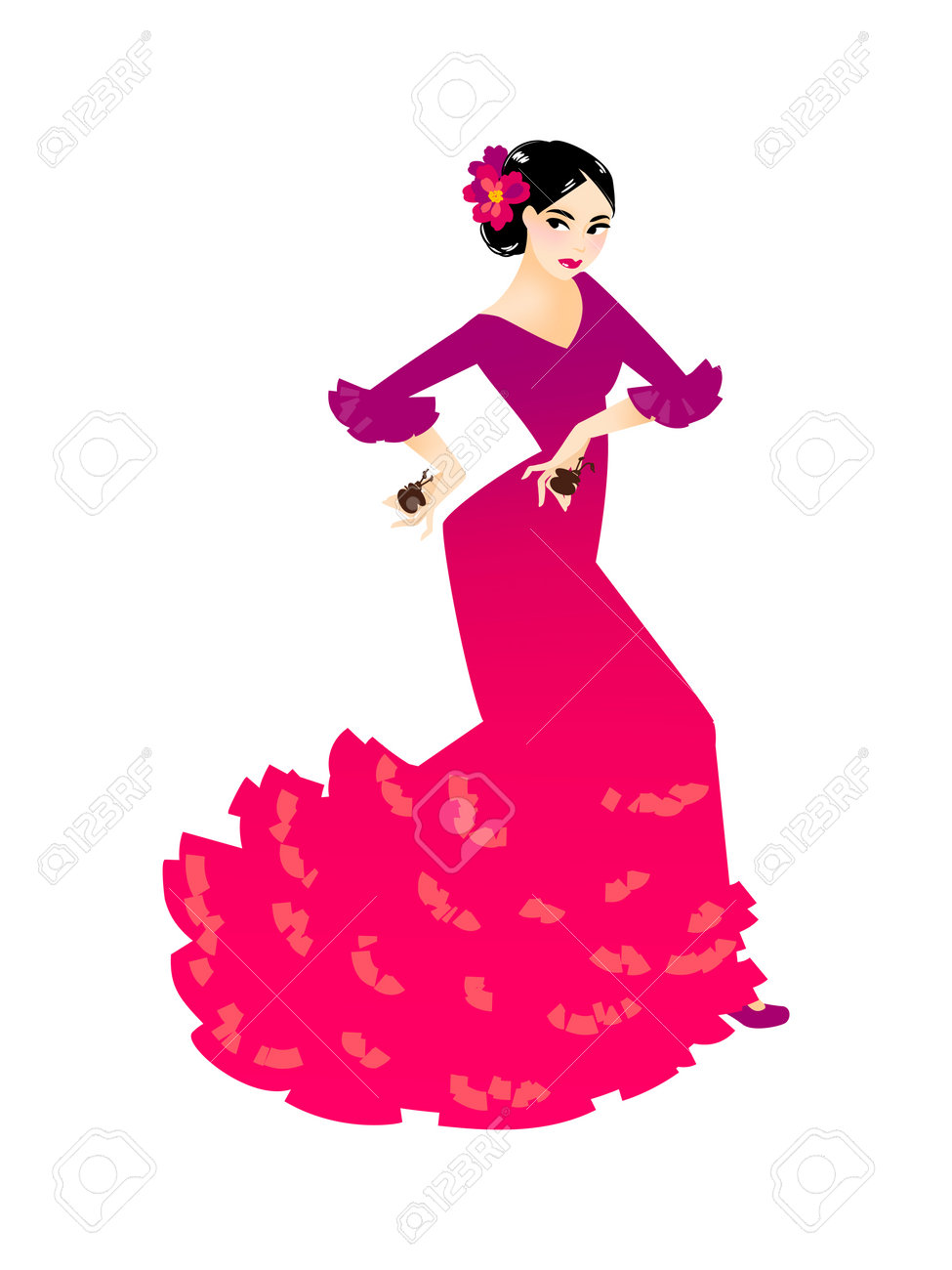 illustration of a flamenco