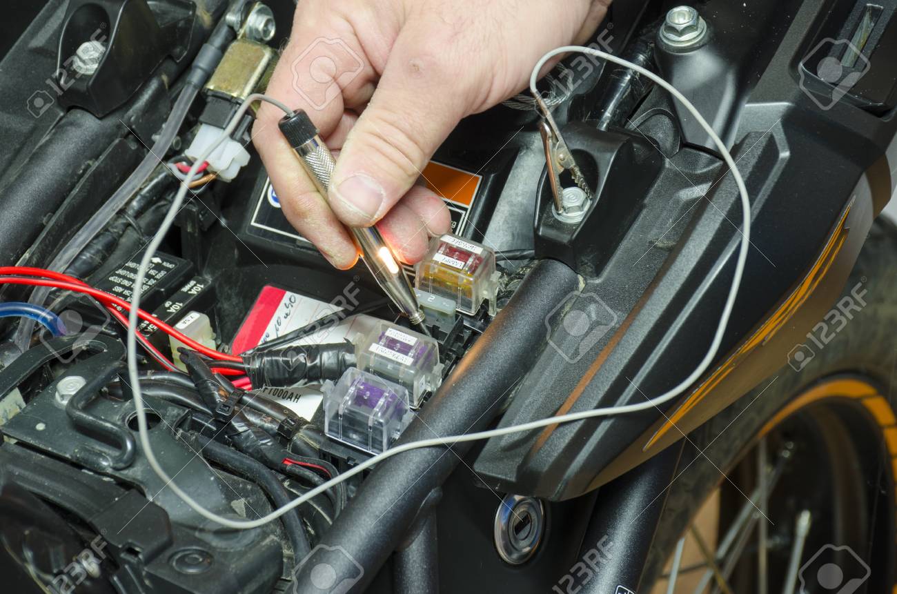Detail View Control Voltage In Motorcycle Fuse Box Stock Photo Picture And Royalty Free Image Image 115478742