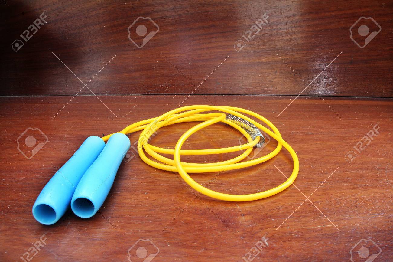 Jump Rope On A Wood Floor Stock Photo Picture And Royalty Free