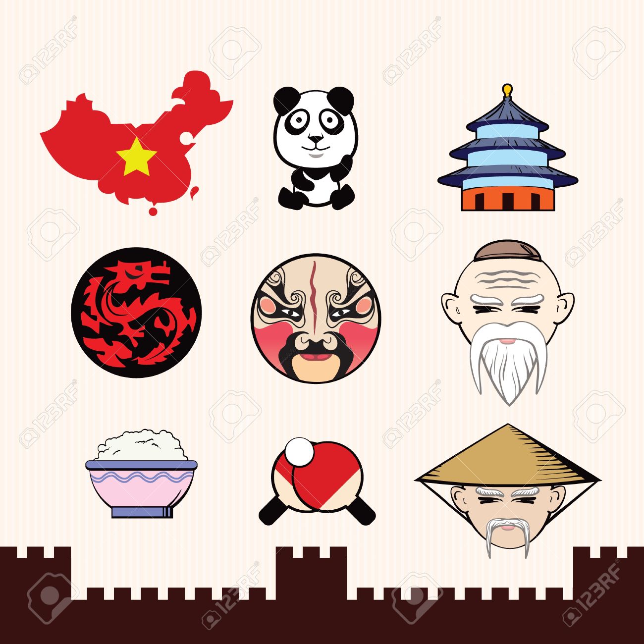 chinese symbols 1 royalty