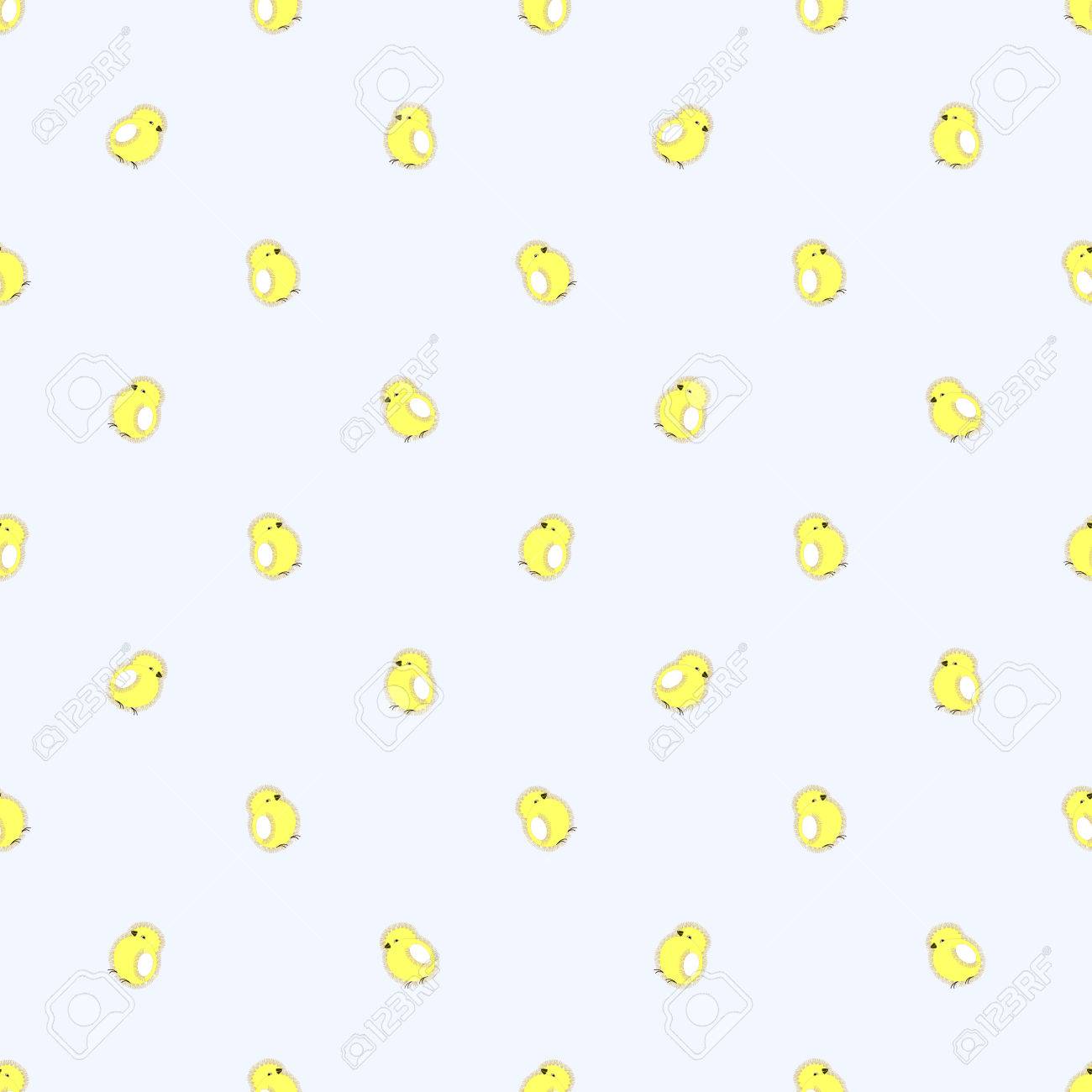 明るい背景上の小さな Chiskens でかわいい背景動物 シームレスなベクトル パターン のイラスト素材 ベクタ Image