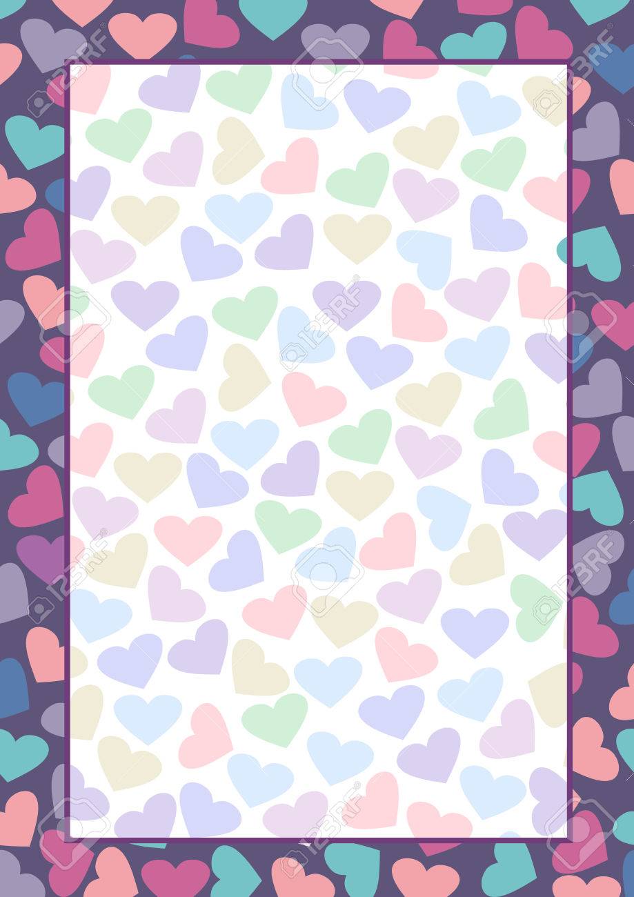 vector blank for letter or greeting card colorful form with letter format size