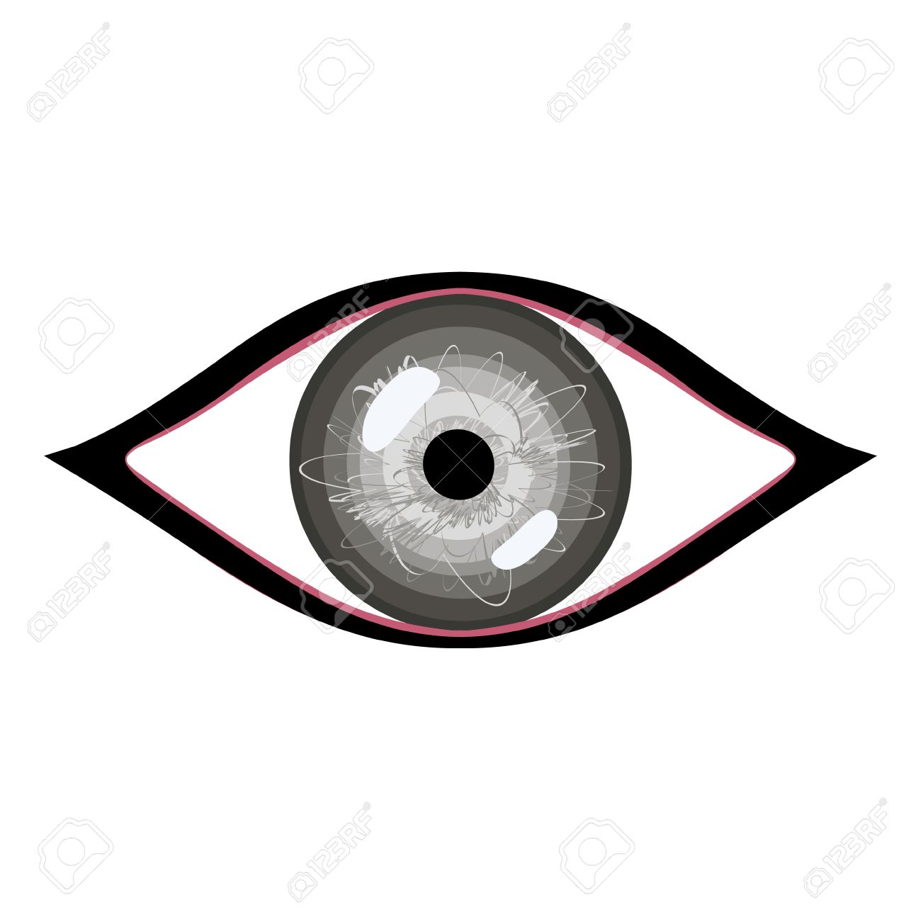 人間の目のベクター イラストです 様式化された灰色の目に睨む のイラスト素材 ベクタ Image 人間の目のベクター イラストです 様式化された灰色の目に睨む のイラスト素材 ベクタ Image