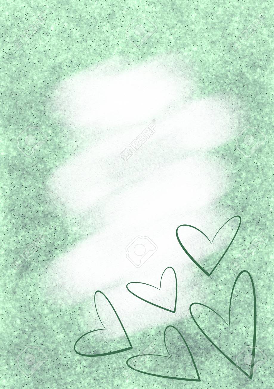 drawn watercolor background with brushstrokes and hearts template