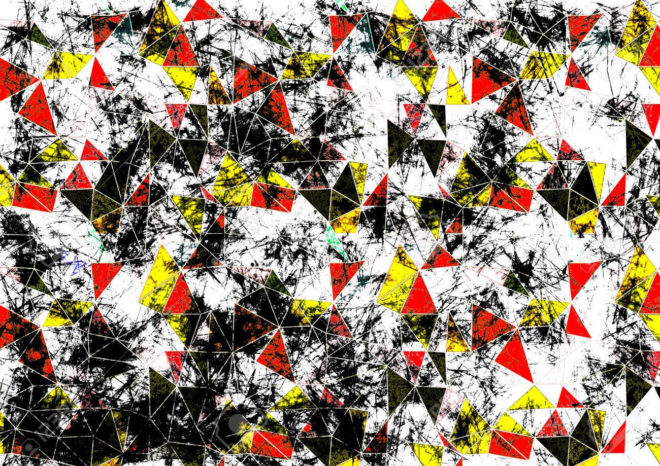 Abstrakt Gezeichnet Hintergrund Kunstlerische Tapete In Rot Schwarz Weiss Farben Origami Poligonal Design Mit Wirkung Von Gefarbten Glas Serie Von Grunge Und Kunstlerischen Schaffenshintergrund Lizenzfreie Fotos Bilder Und Stock Fotografie Image