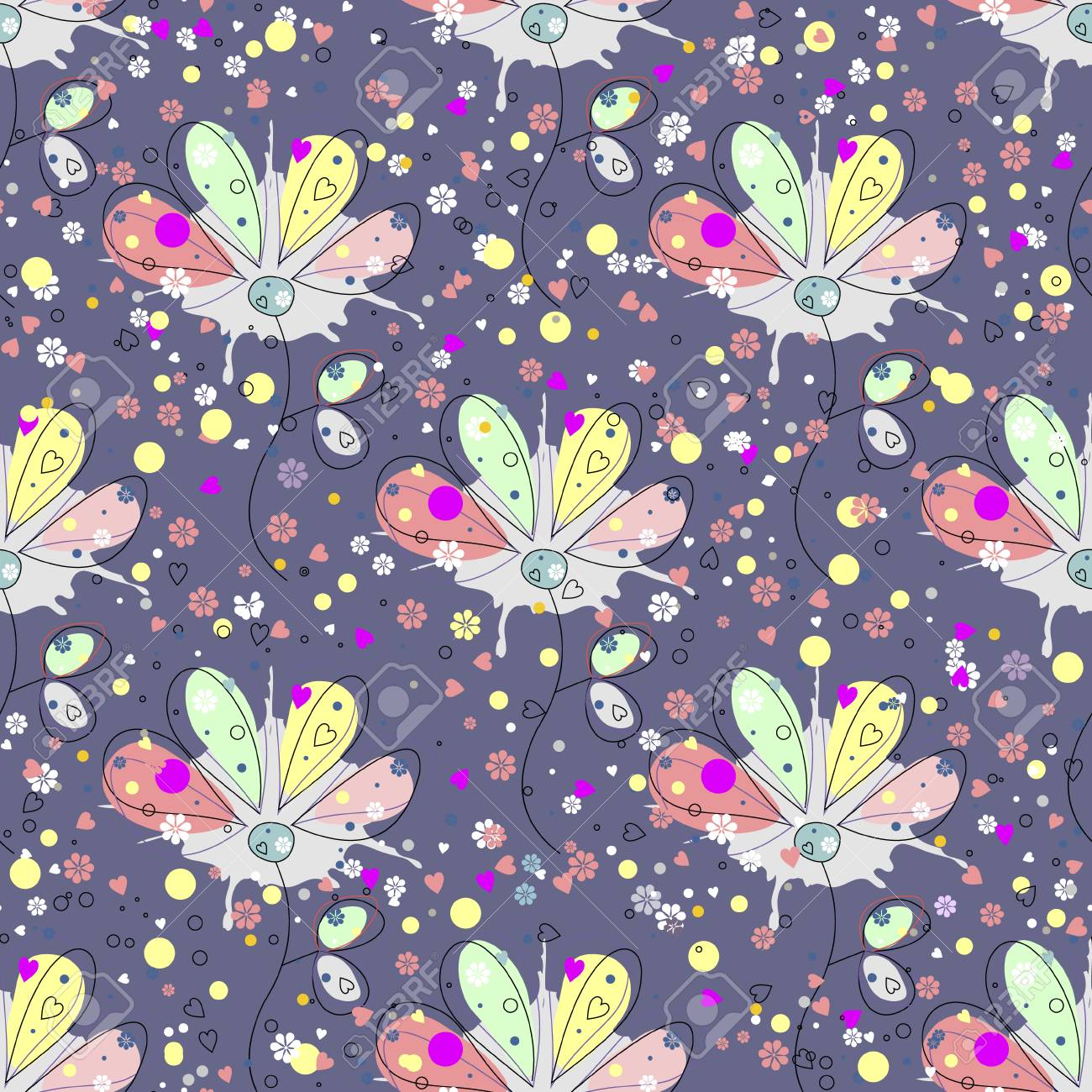 Vector O Fundo Infinito Decorativo Tirado Do Esboco Do Teste