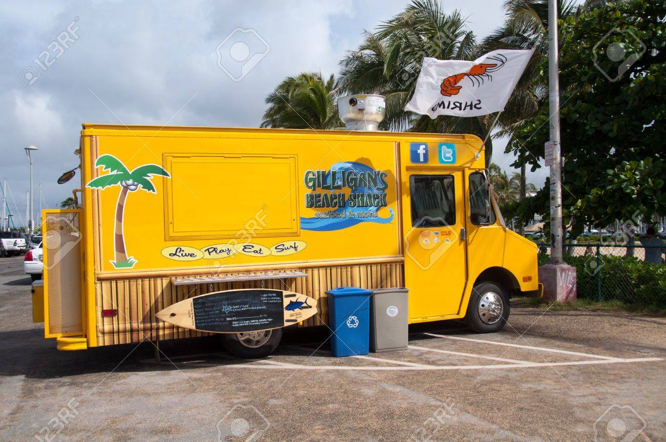 Gilligans Beach Shack Food Truck On June 23 2013 In Waikiki Stock Photo Picture And Royalty Free Image Image 20963511