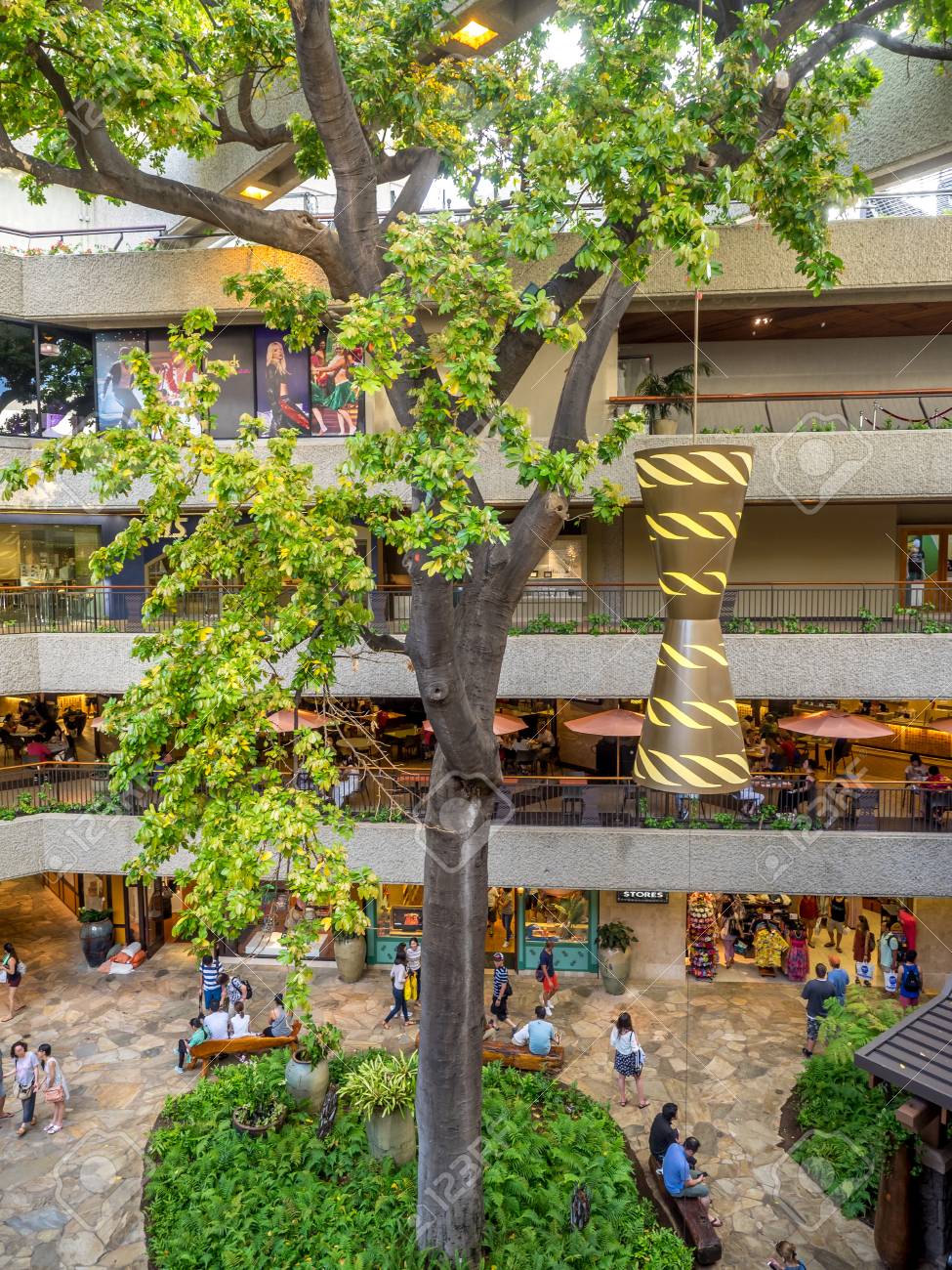 Honolulu Hi Aug 6 Garden Courtyard View Of The Refurbished